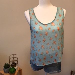 Floral Sheer Tank Top